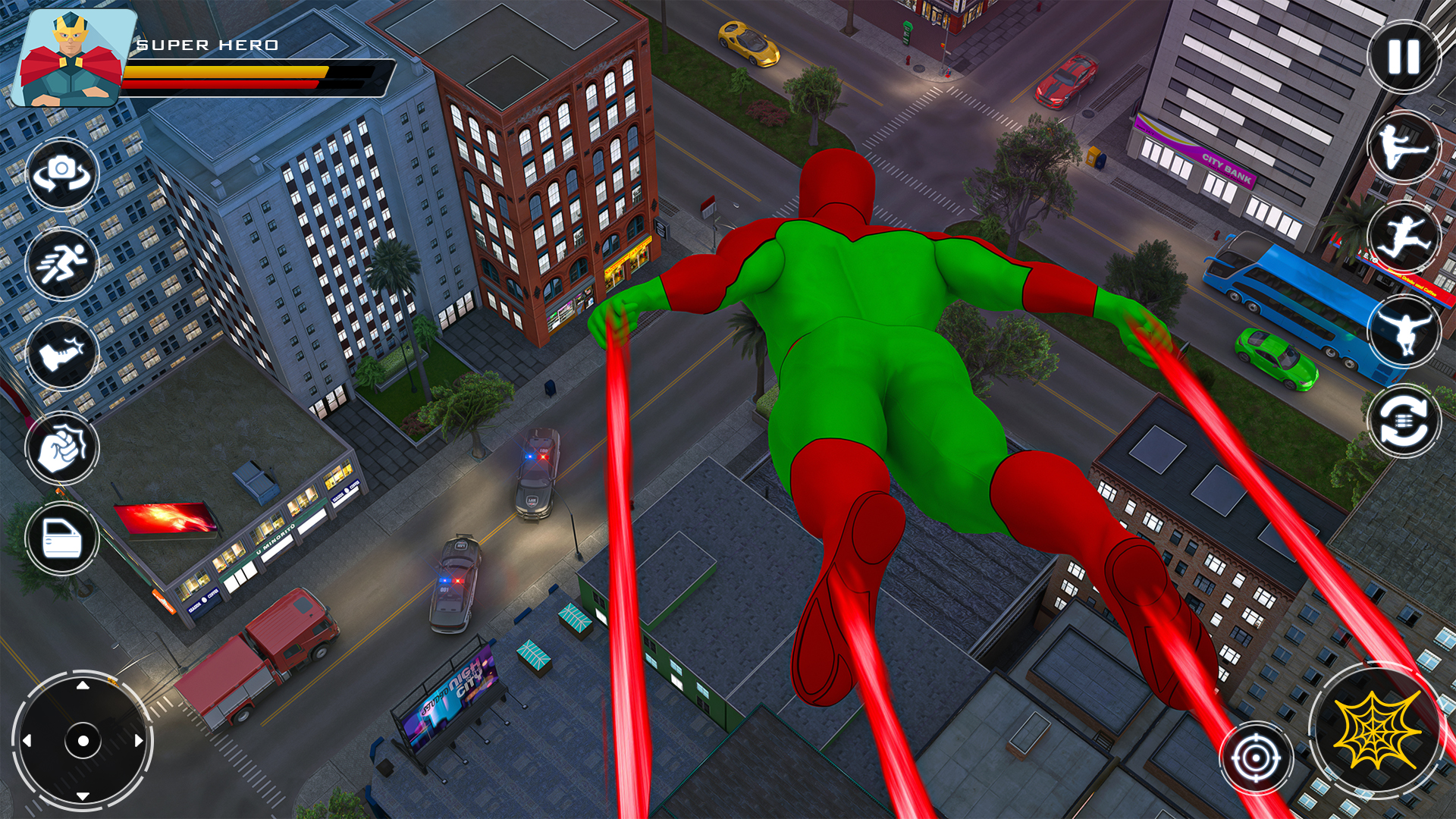 اسکرین شات 6 برنامه Spider Flying Rope Hero Games