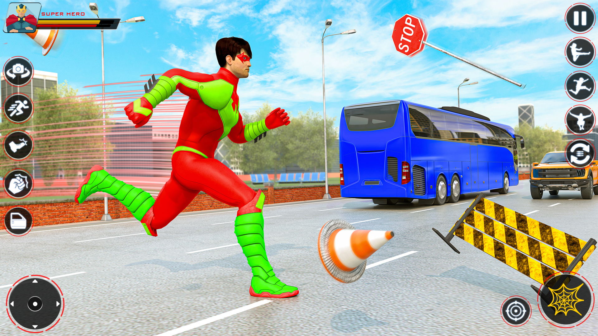 اسکرین شات 4 برنامه Spider Flying Rope Hero Games