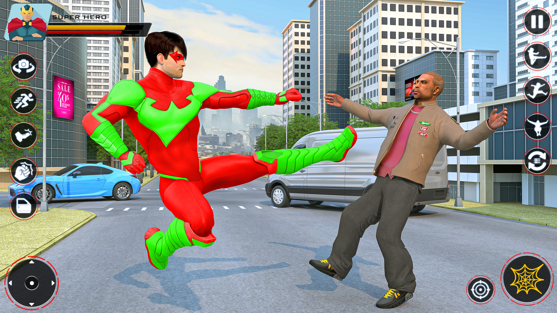 اسکرین شات 7 برنامه Spider Flying Rope Hero Games