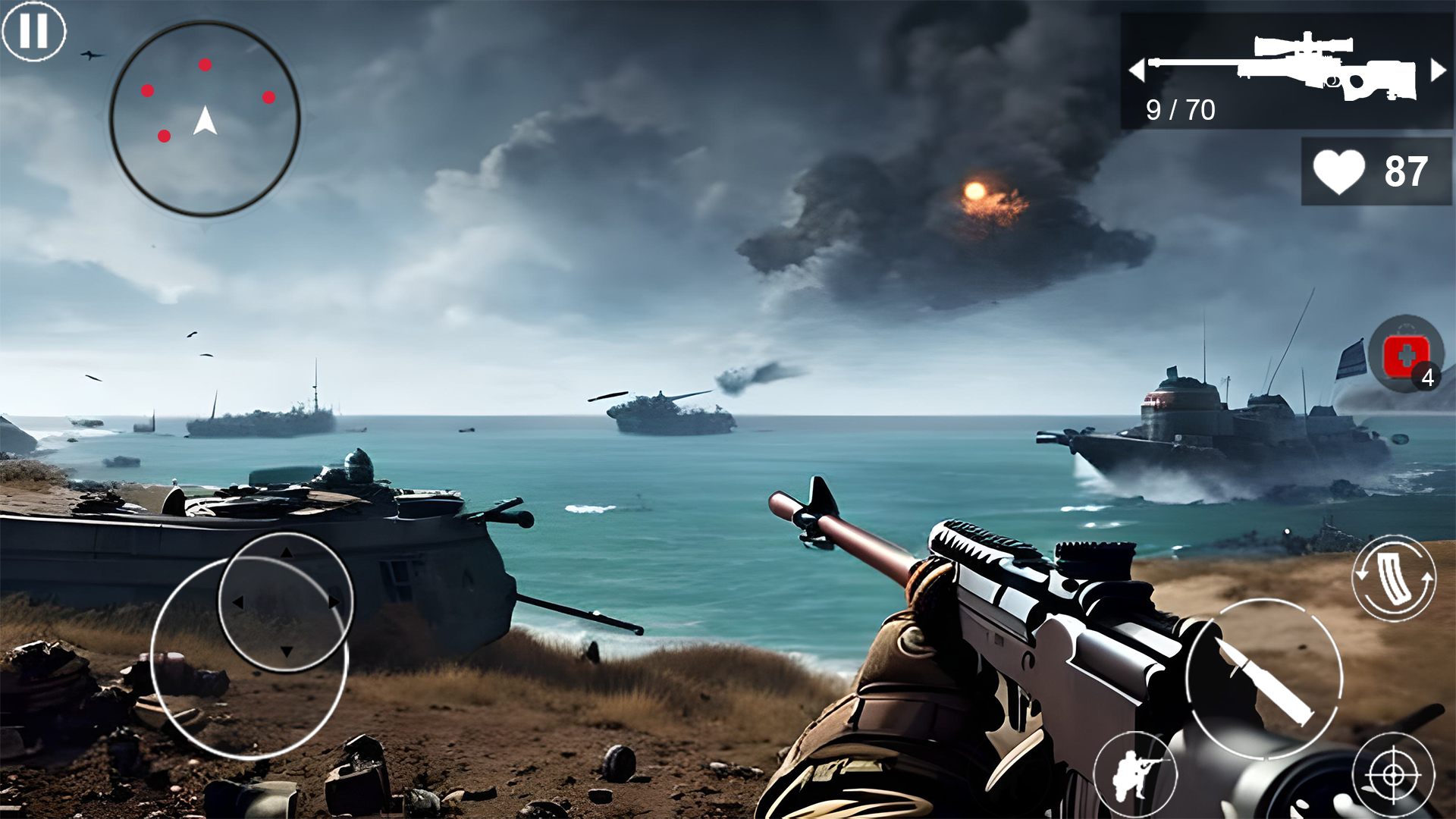 اسکرین شات 1 بازی D-Day Army World War 2 Offline