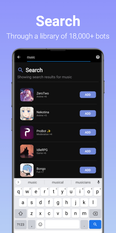اسکرین شات 3 برنامه Bots for Discord