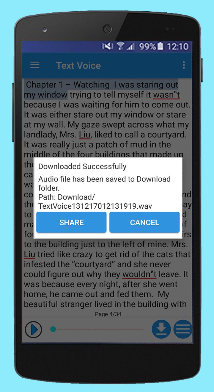 اسکرین شات 6 برنامه Text Voice Text-to-speech, PDF