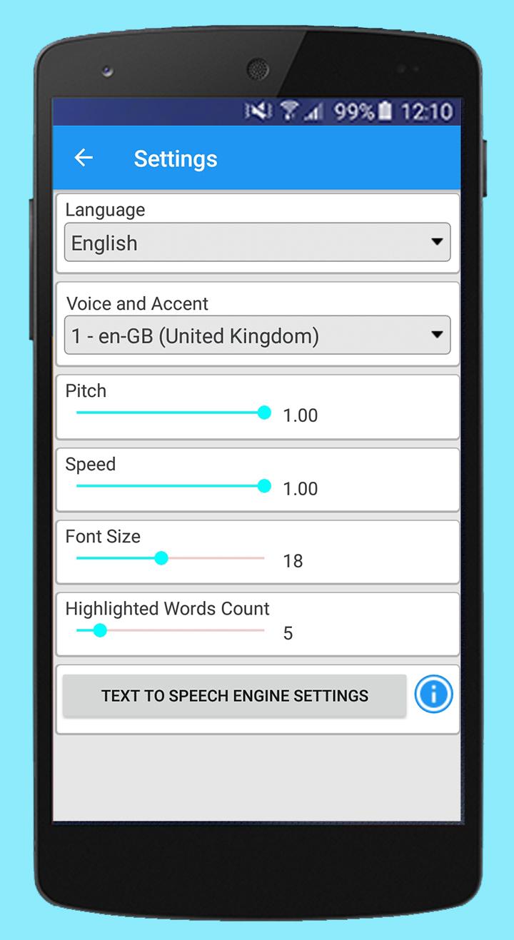 اسکرین شات 4 برنامه Text Voice Text-to-speech, PDF