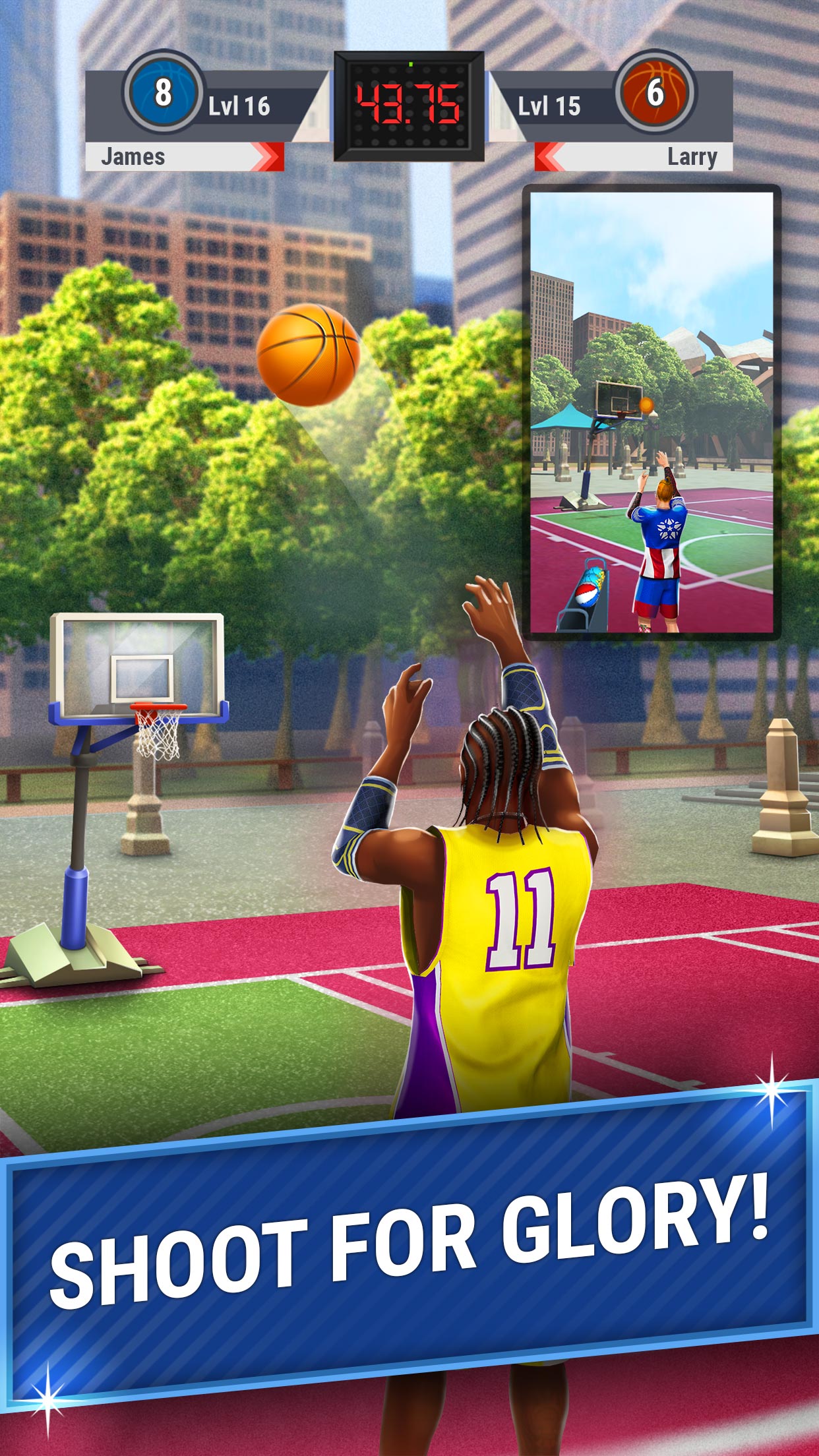 اسکرین شات 2 بازی 3pt Contest: Basketball Games