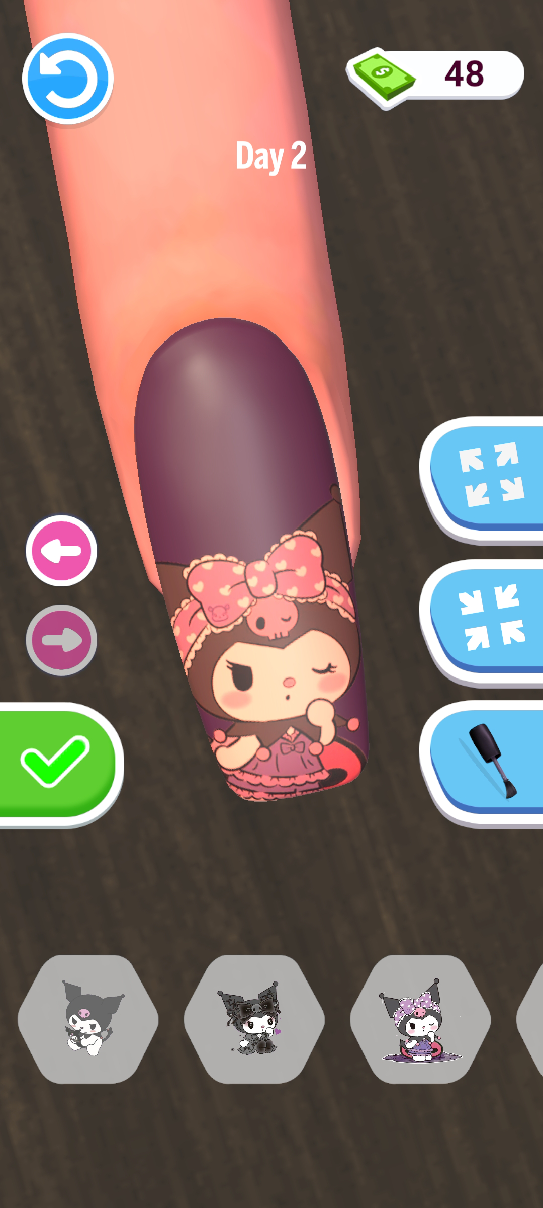 اسکرین شات 5 بازی Kuromi Nail Art Salon