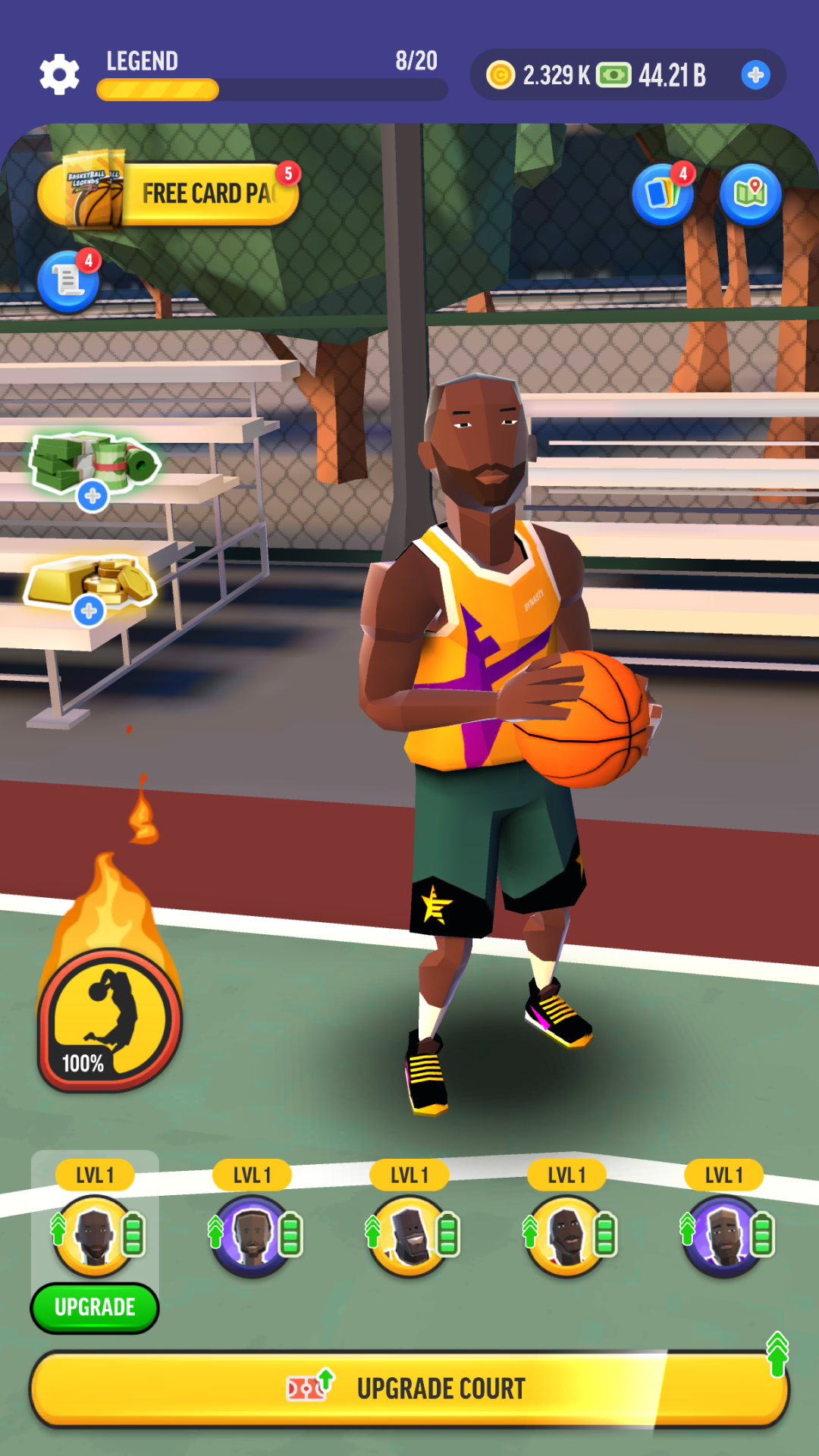 اسکرین شات 1 بازی Idle Basketball Legends Tycoon