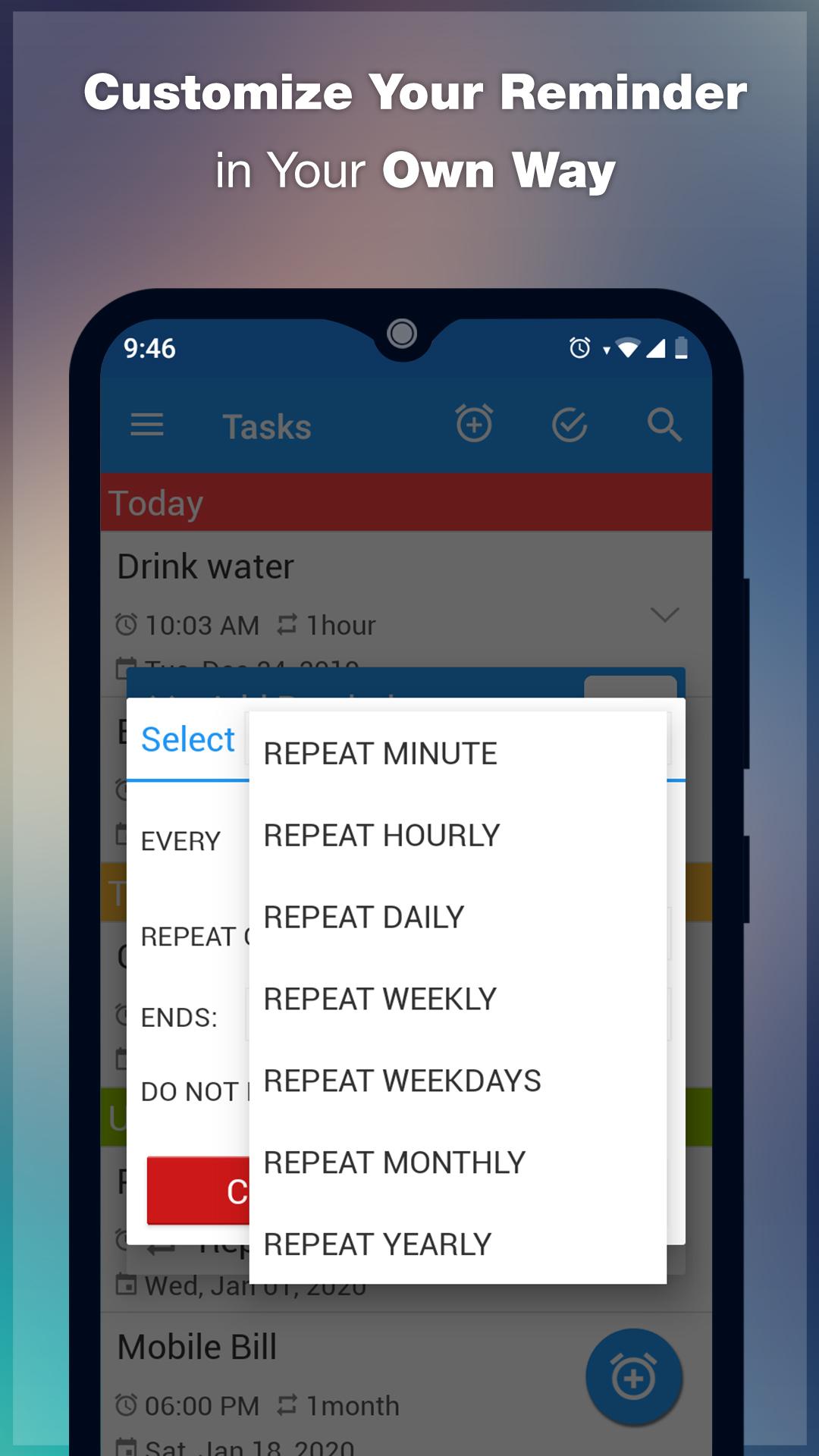 اسکرین شات 3 برنامه To Do Reminder with Alarm