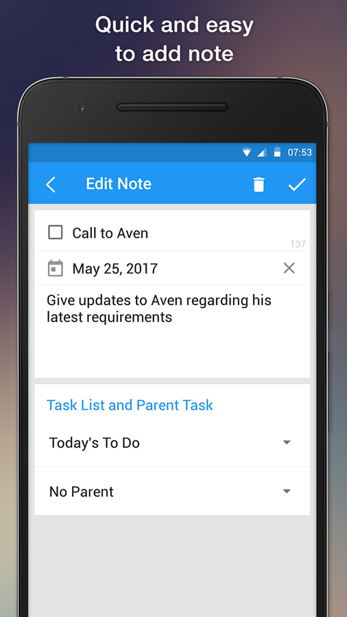 اسکرین شات 2 برنامه To do list : List, Calendar, R