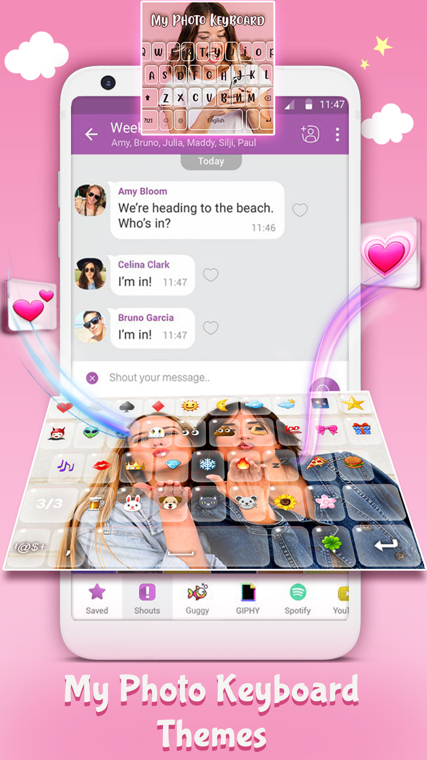 اسکرین شات 1 برنامه My Photo Keyboard Themes