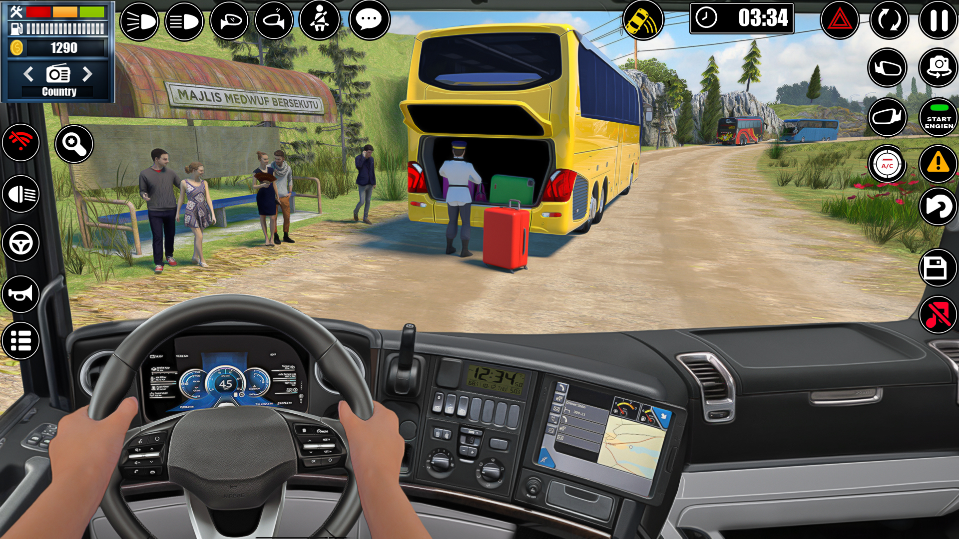 اسکرین شات 2 بازی Coach Bus Driving - Bus Games