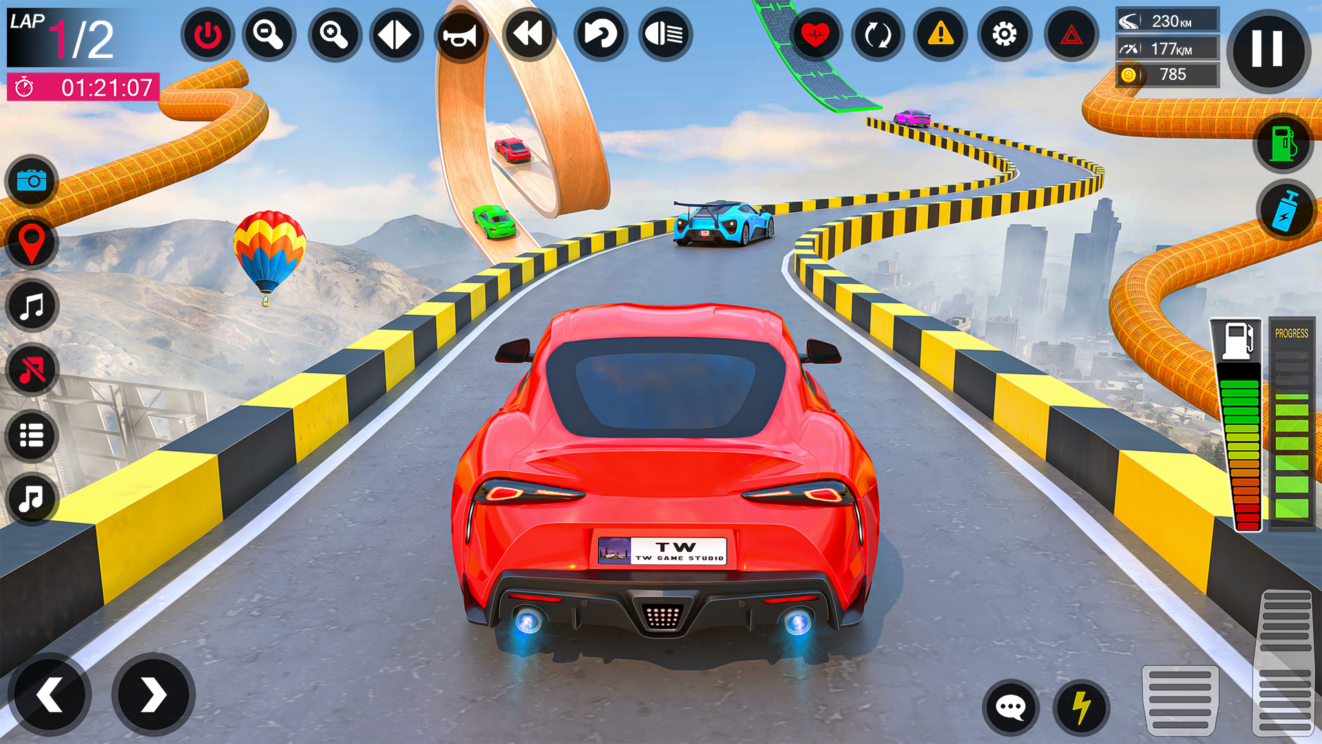 اسکرین شات 3 برنامه Crazy Car Stunts GT Ramp Games