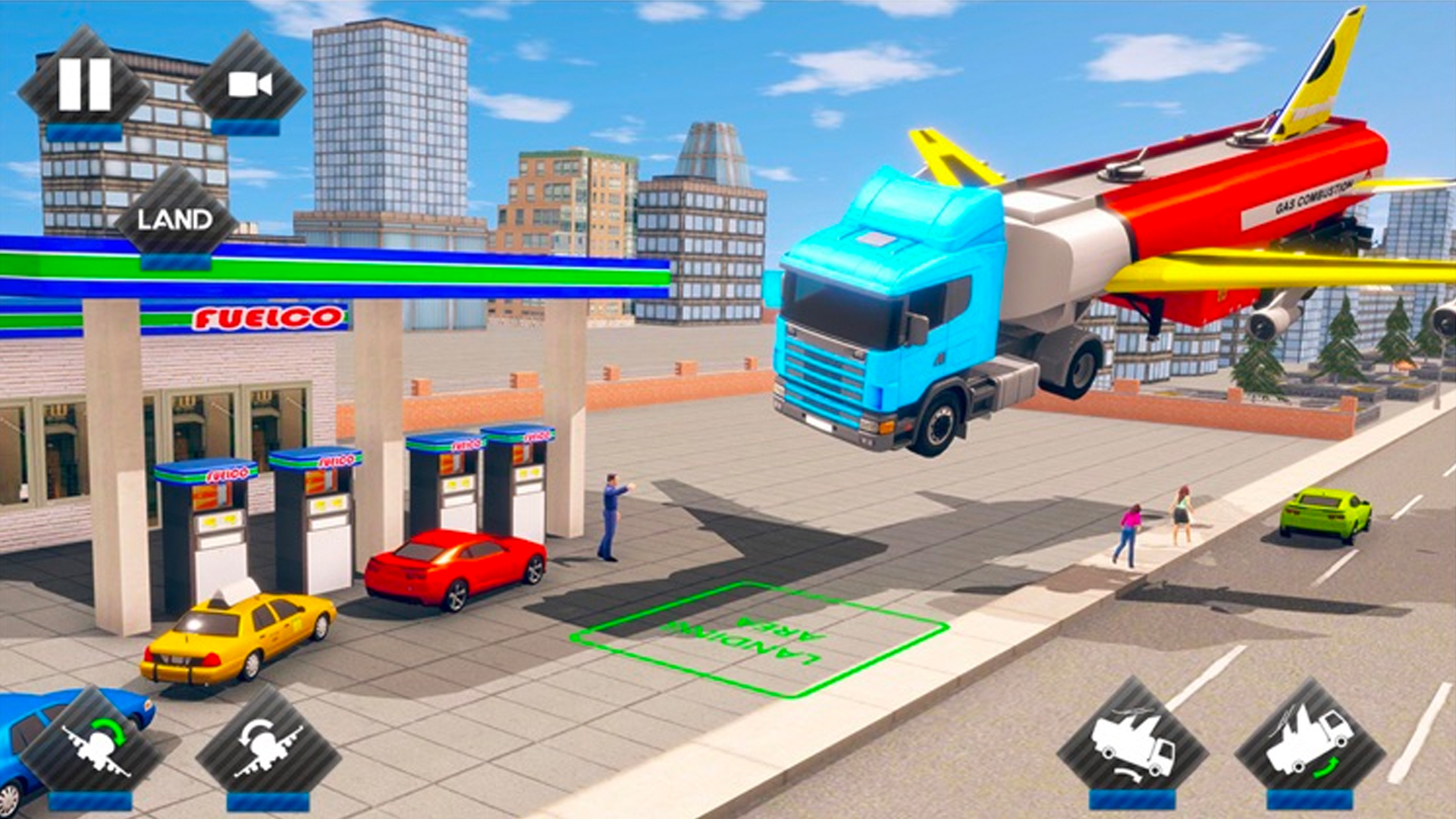 اسکرین شات 4 برنامه Flying Oil Tanker Truck Games