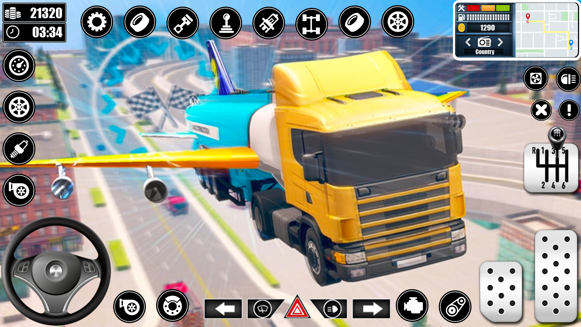 اسکرین شات 2 برنامه Flying Oil Tanker Truck Games