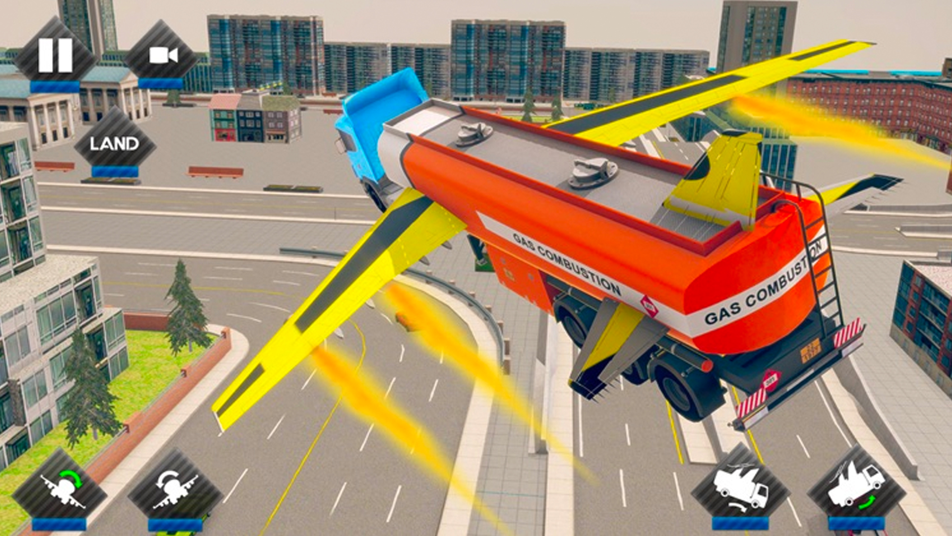 اسکرین شات 5 برنامه Flying Oil Tanker Truck Games
