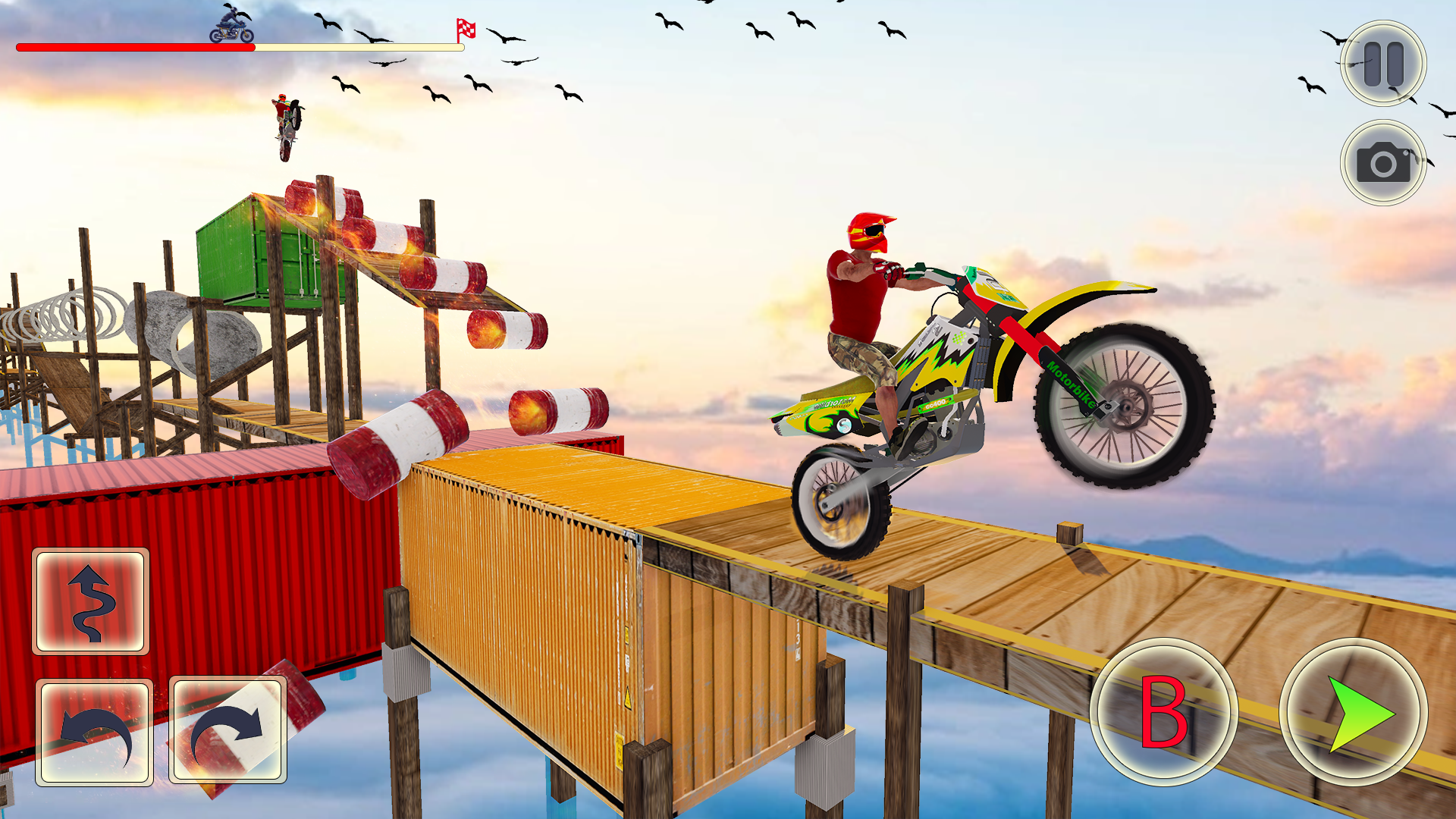 اسکرین شات 5 برنامه Crazy Bike Stunt - Bike Games