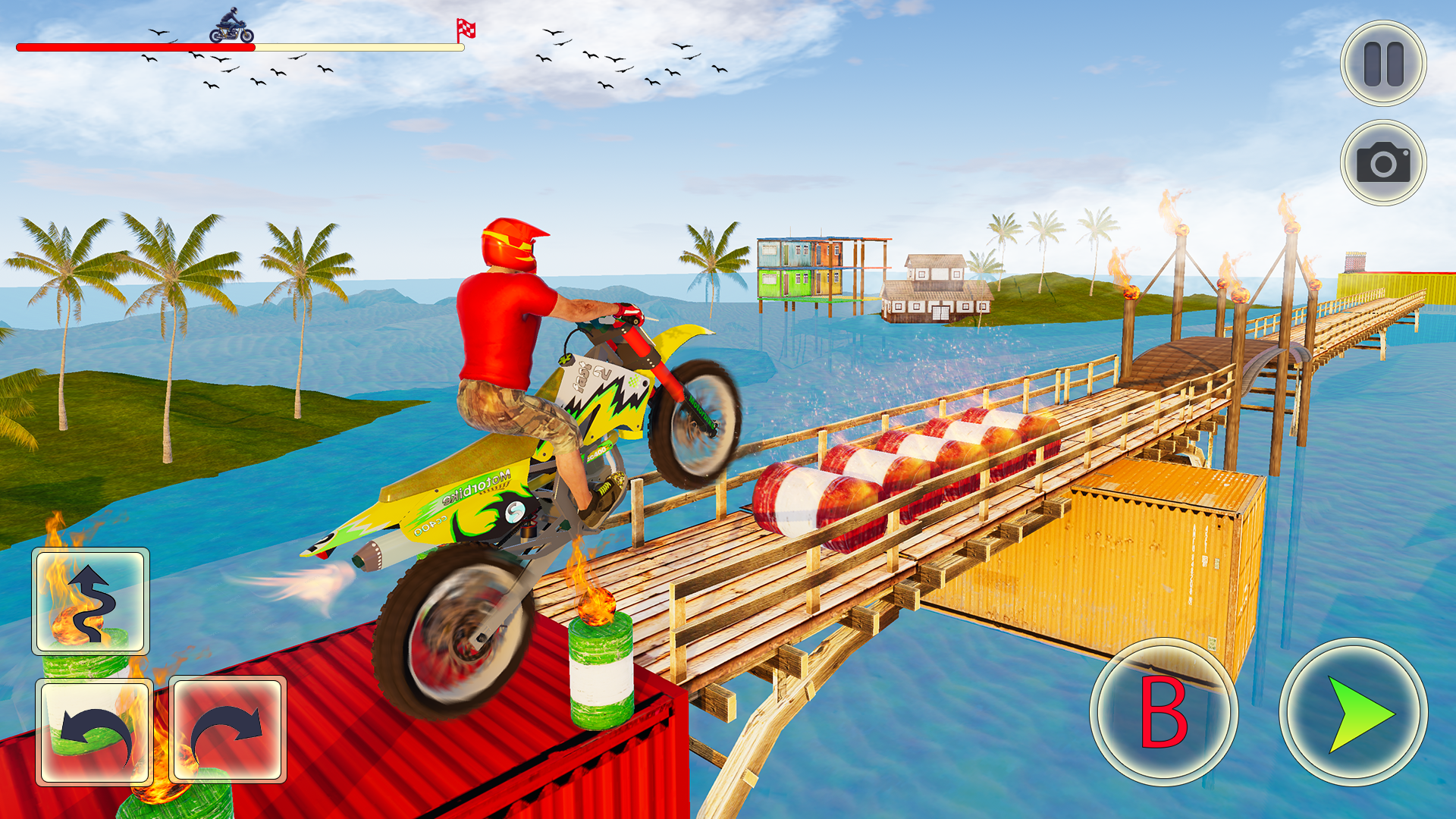 اسکرین شات 6 برنامه Crazy Bike Stunt - Bike Games