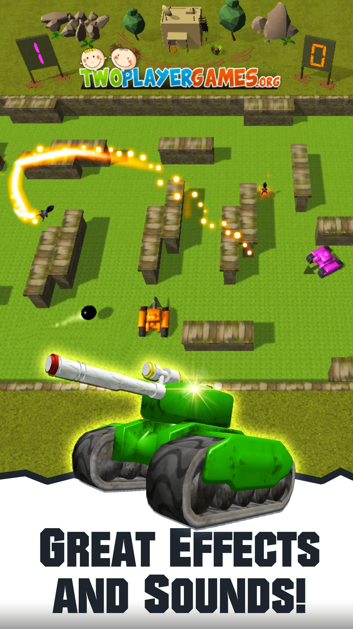 اسکرین شات 2 بازی 2 Player Tank Wars