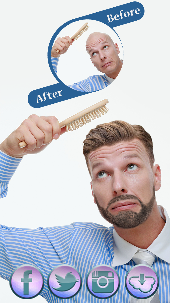 اسکرین شات 3 برنامه Hairstyle & Beard Salon 3 in 1