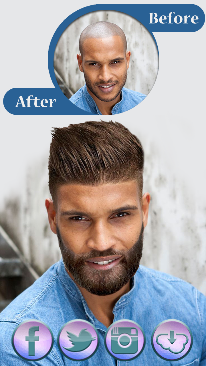 اسکرین شات 1 برنامه Hairstyle & Beard Salon 3 in 1