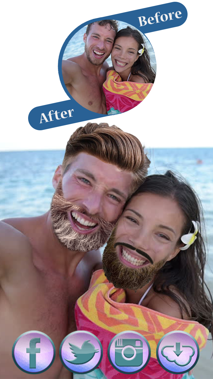 اسکرین شات 2 برنامه Hairstyle & Beard Salon 3 in 1
