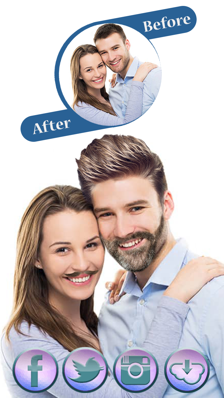 اسکرین شات 4 برنامه Hairstyle & Beard Salon 3 in 1