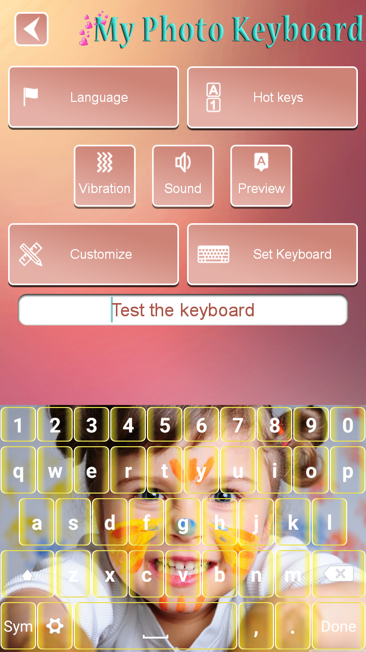 اسکرین شات 2 برنامه My Photo Keyboard Changer
