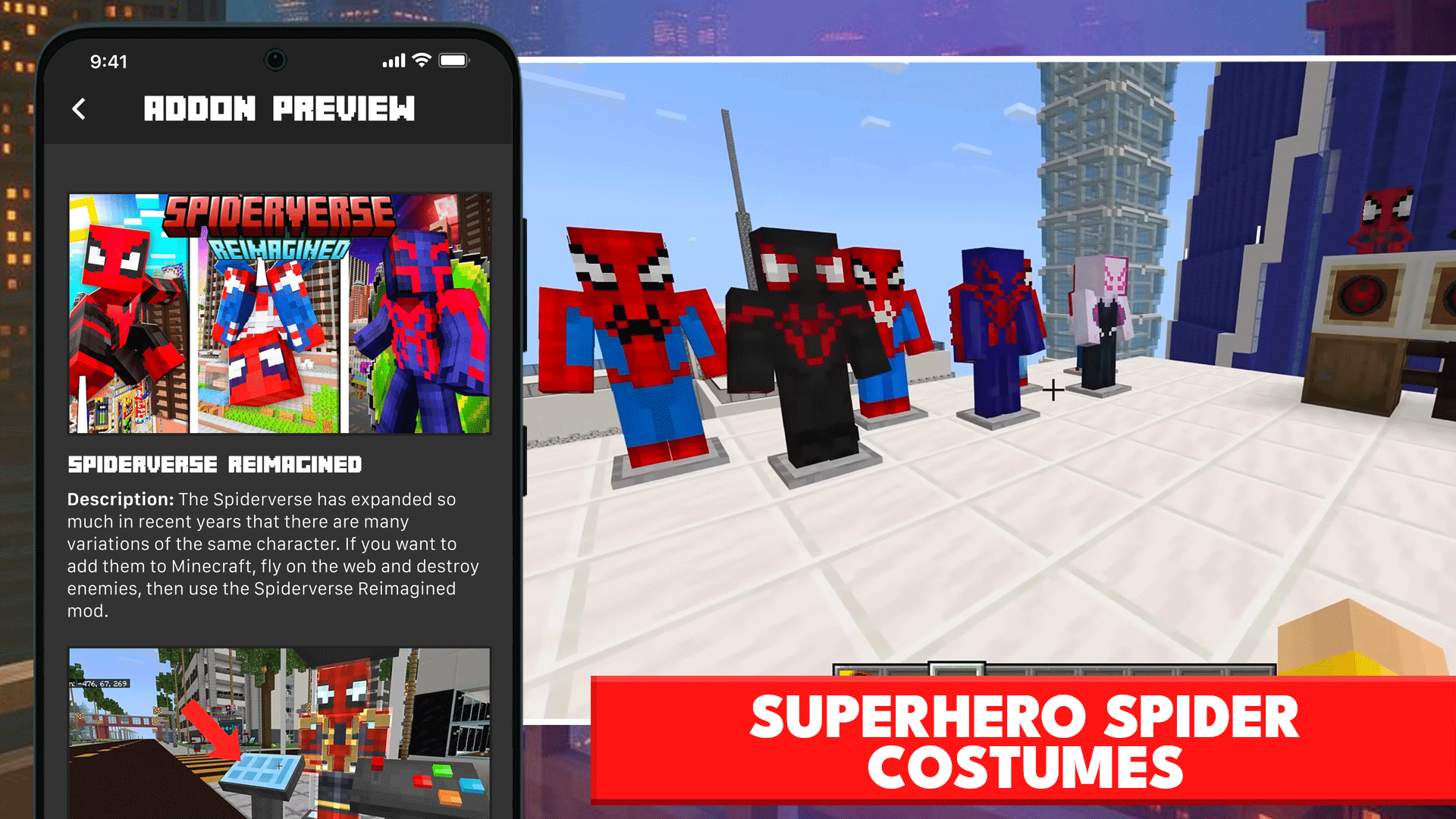 اسکرین شات 2 برنامه Superheroes Mods for Minecraft