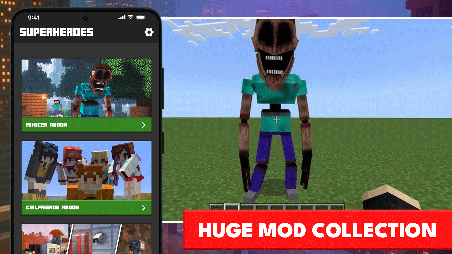اسکرین شات 5 برنامه Superheroes Mods for Minecraft