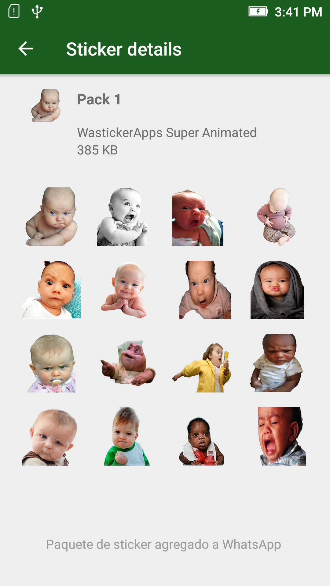 اسکرین شات 4 برنامه Baby Memes WASticker