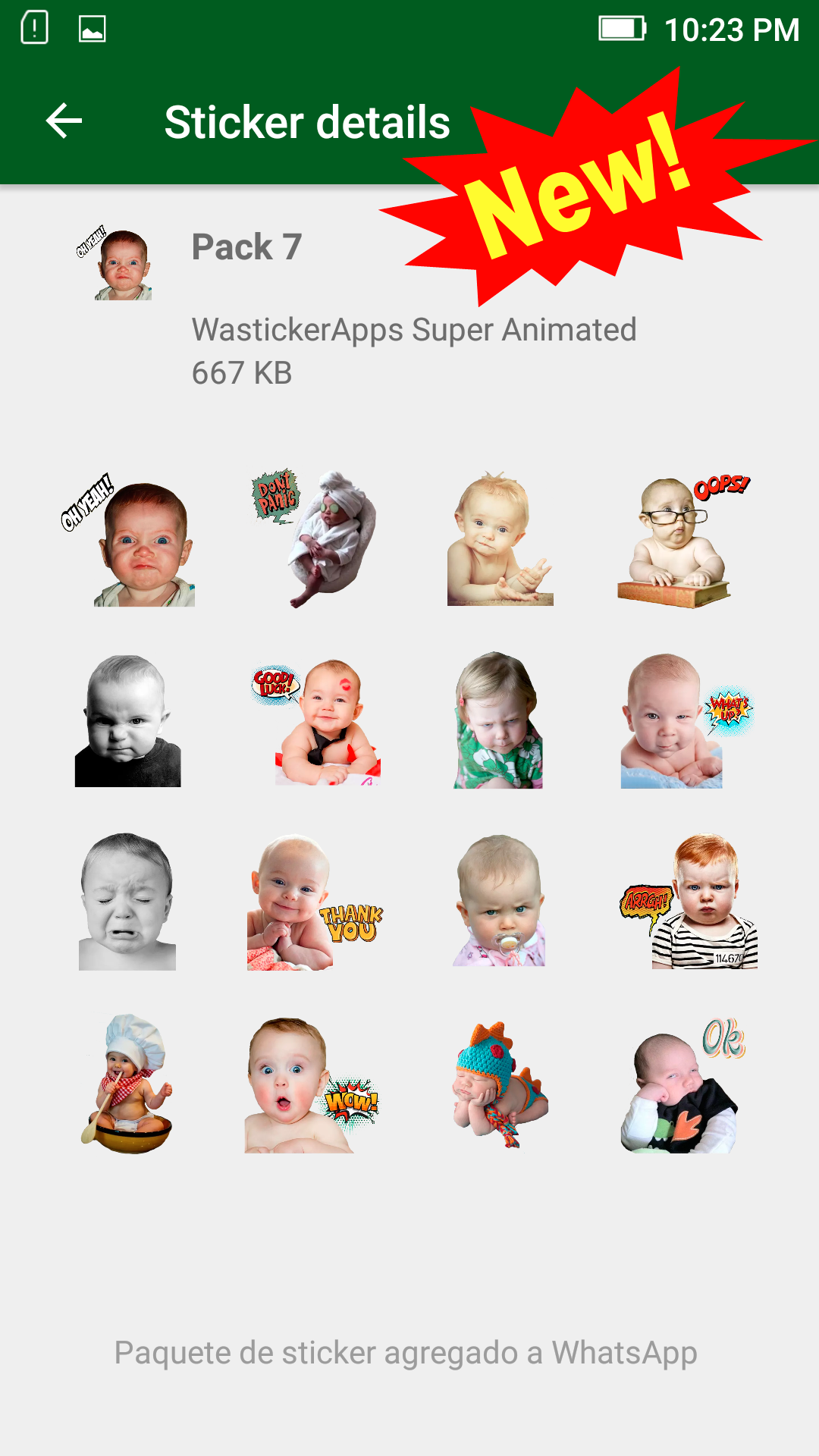 اسکرین شات 3 برنامه Baby Memes WASticker