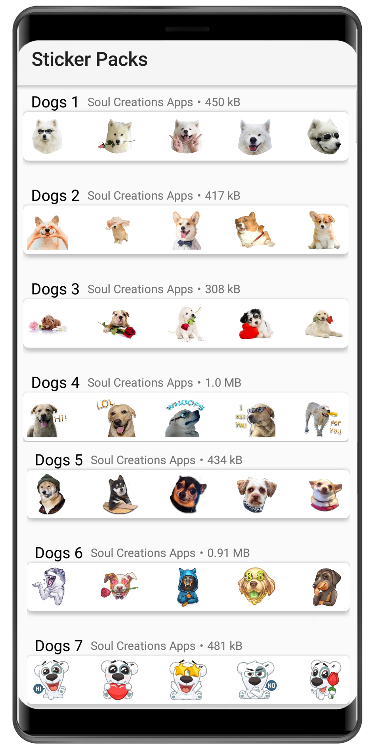 اسکرین شات 4 برنامه WASticker - Dog memes stickers