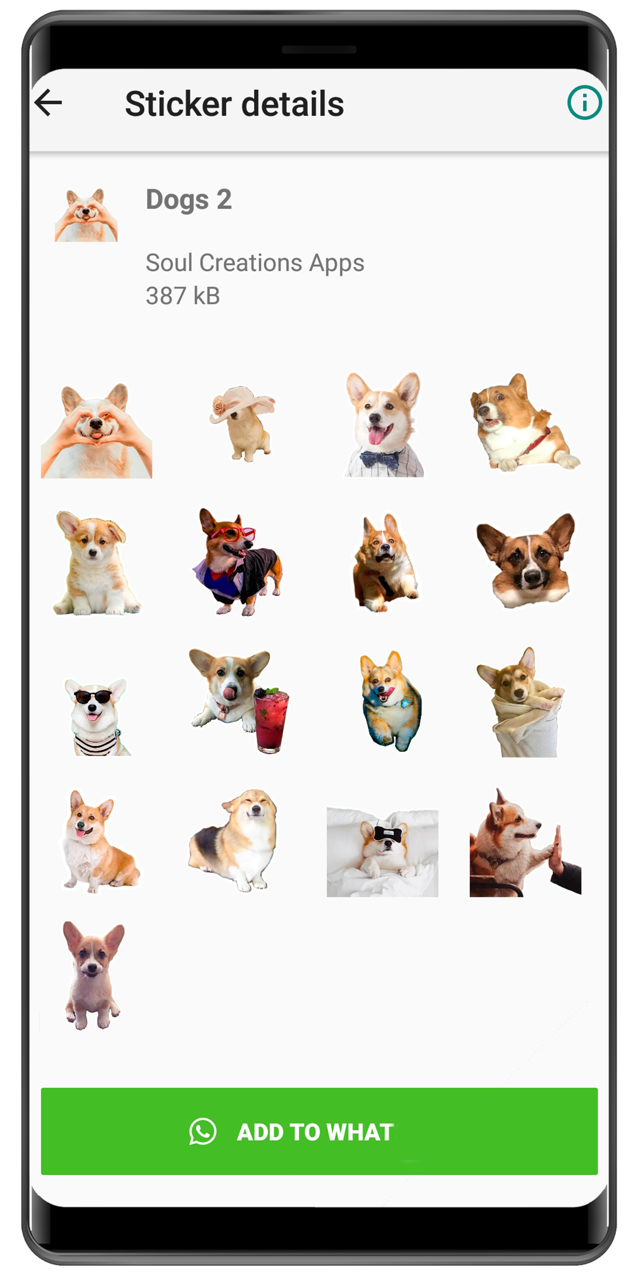 اسکرین شات 5 برنامه WASticker - Dog memes stickers