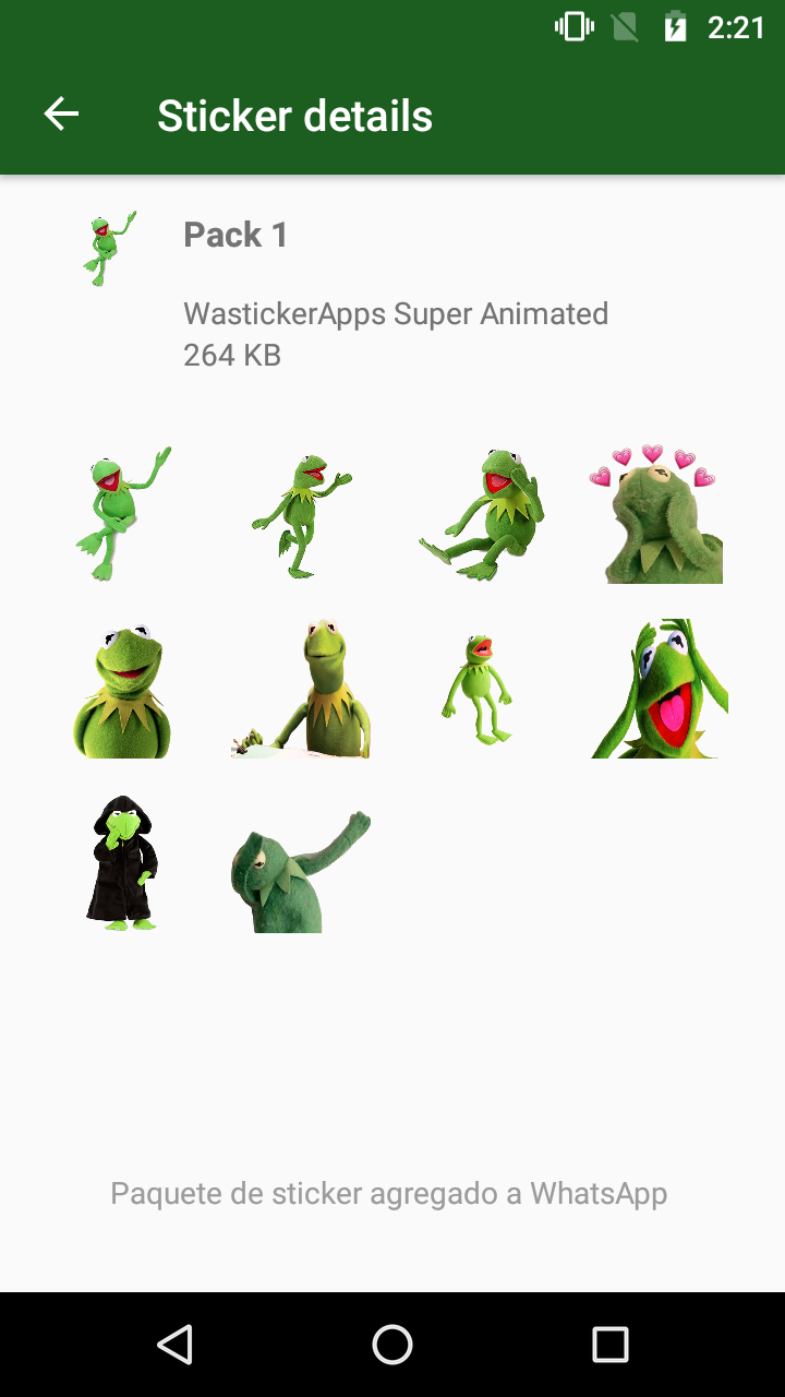 اسکرین شات 3 برنامه Kermit Memes WASticker