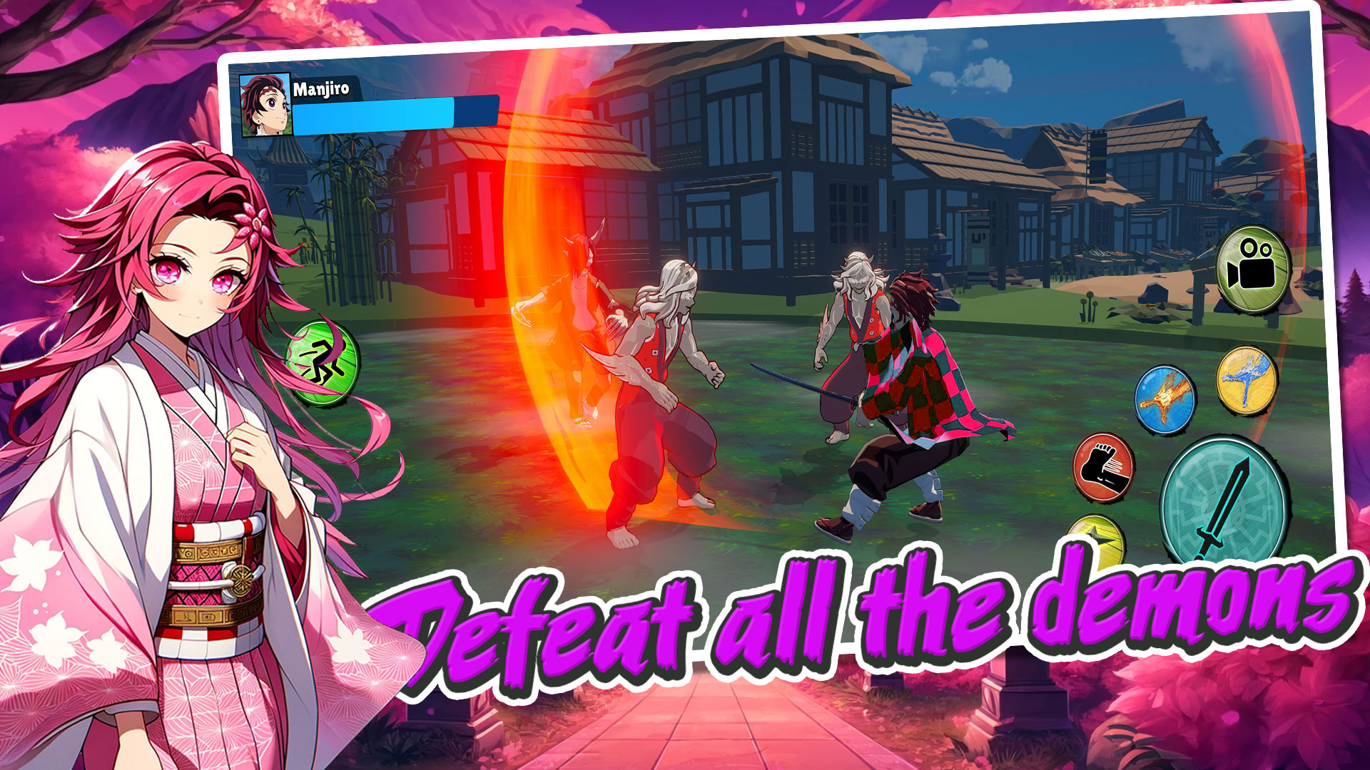 اسکرین شات 3 بازی Demon Fighting Hashira Anime