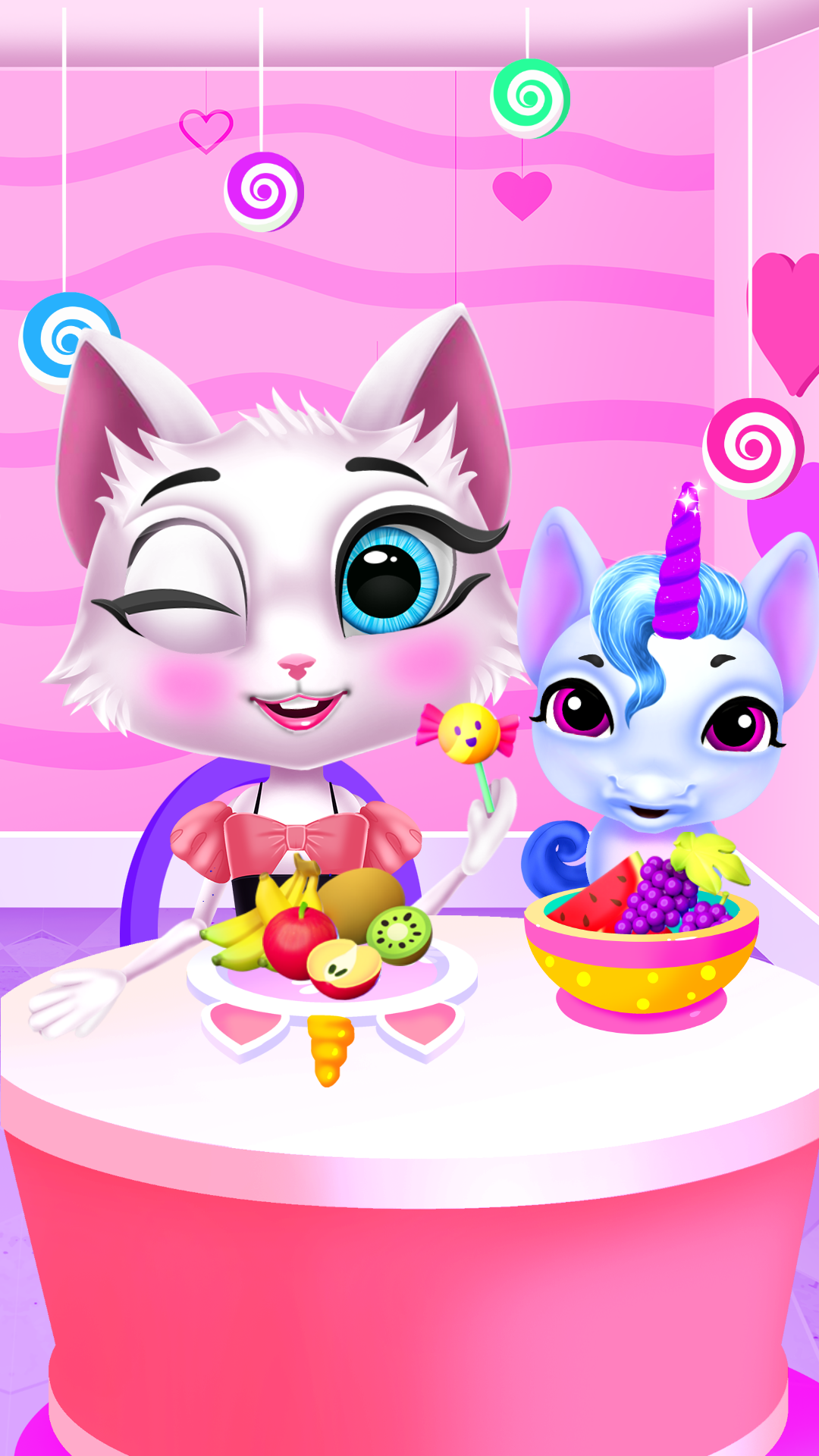 اسکرین شات 6 بازی Kitty Kate & Unicorn: Pet Care