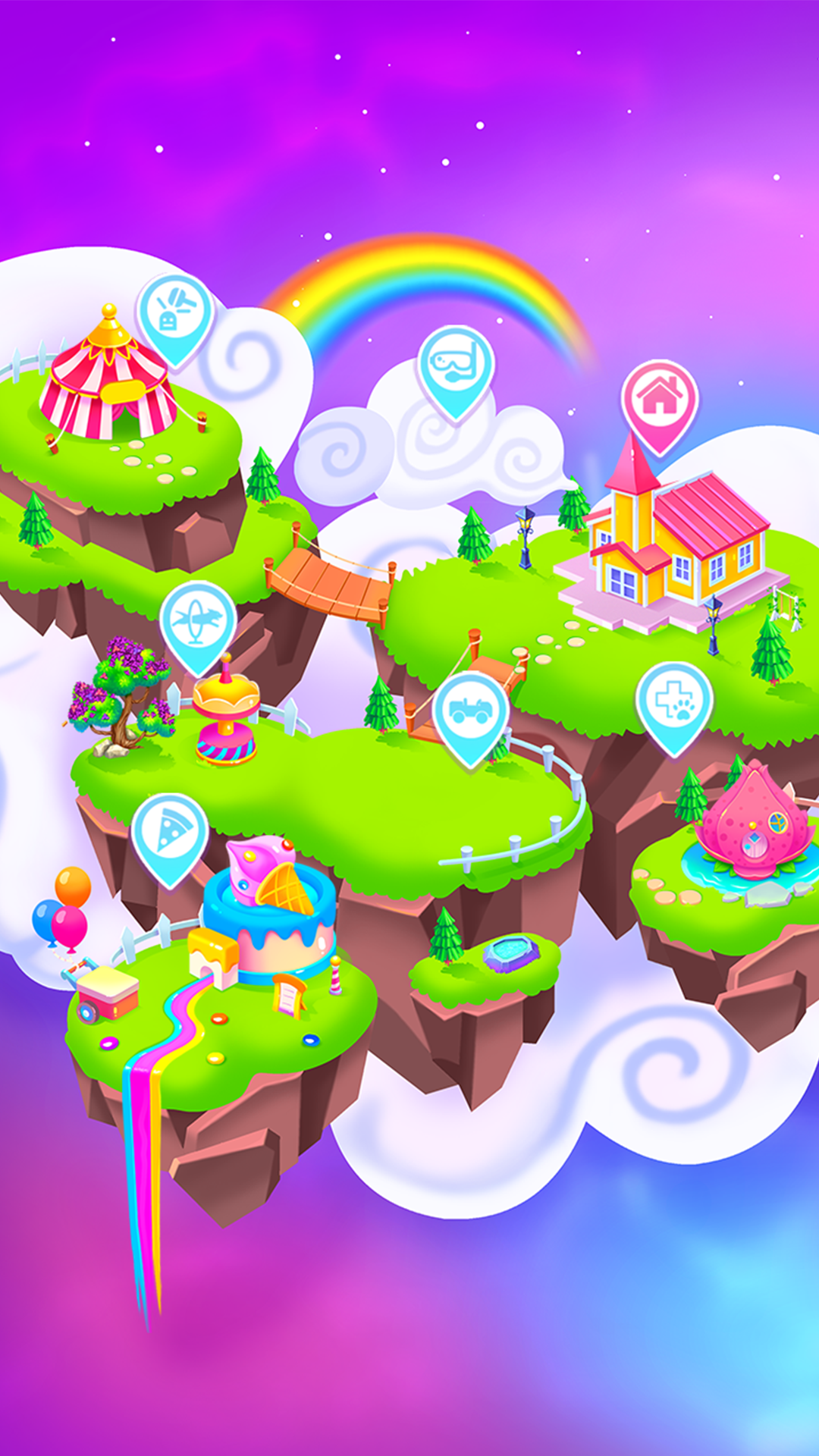 اسکرین شات 5 بازی Kitty Kate & Unicorn: Pet Care