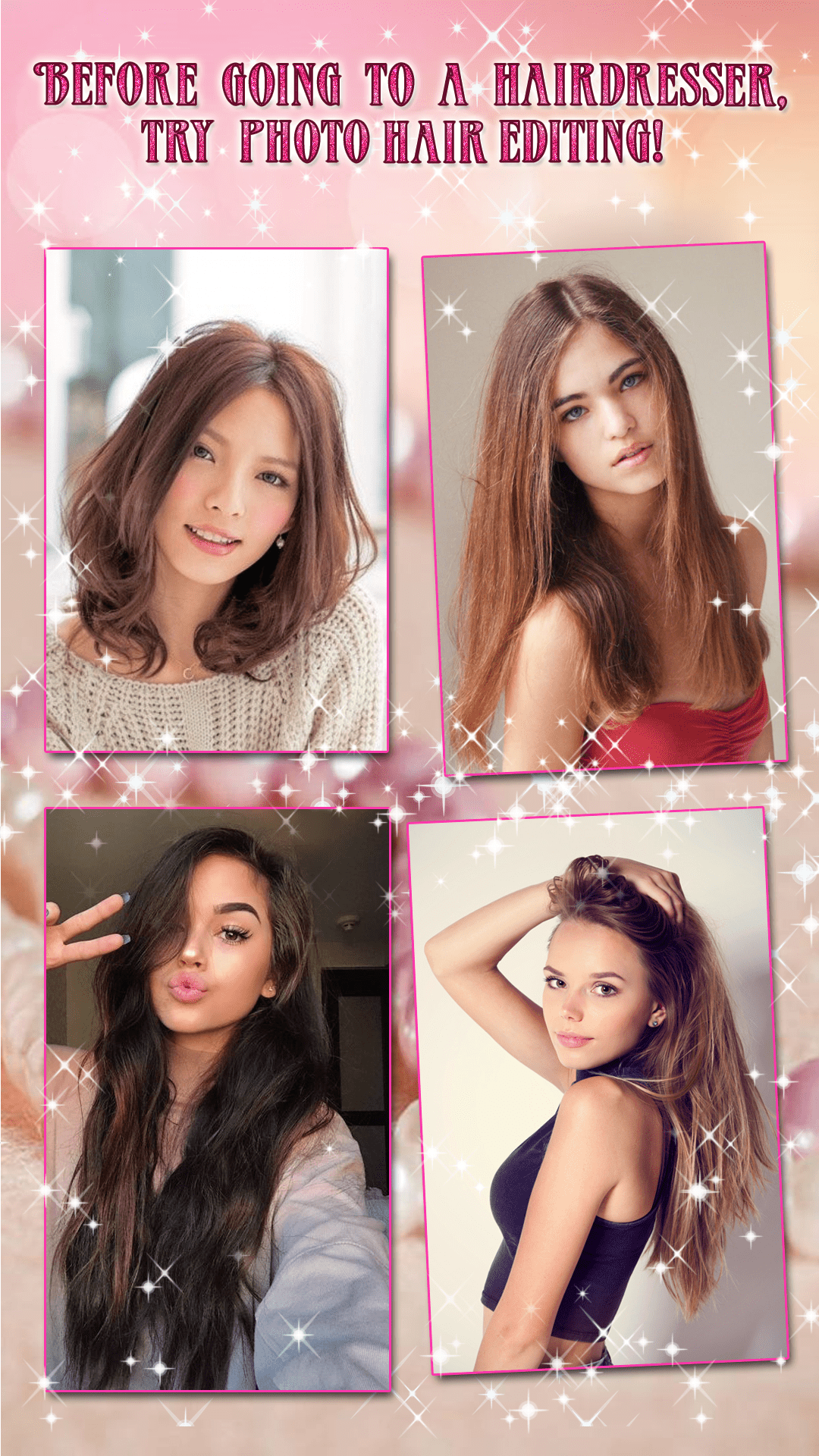 اسکرین شات 5 برنامه Women HairStyles Photo Editor
