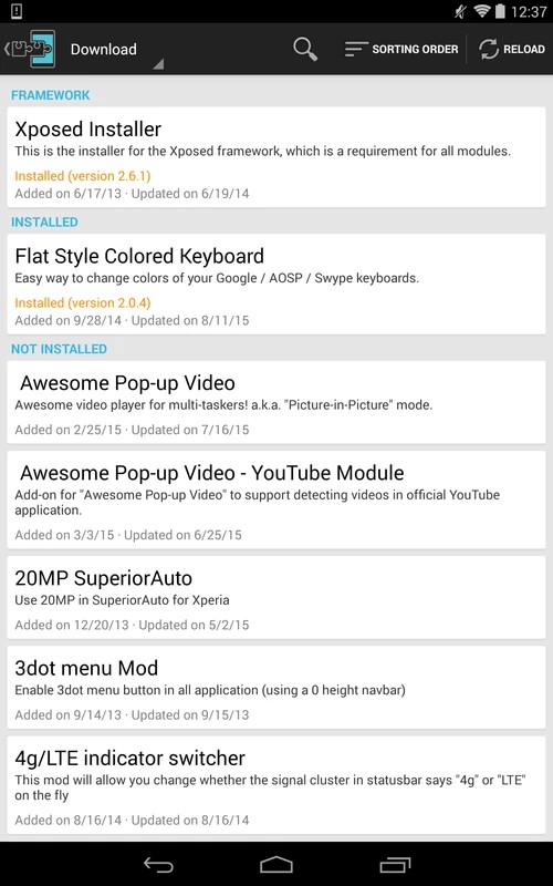 اسکرین شات 2 برنامه Xposed Installer APK
