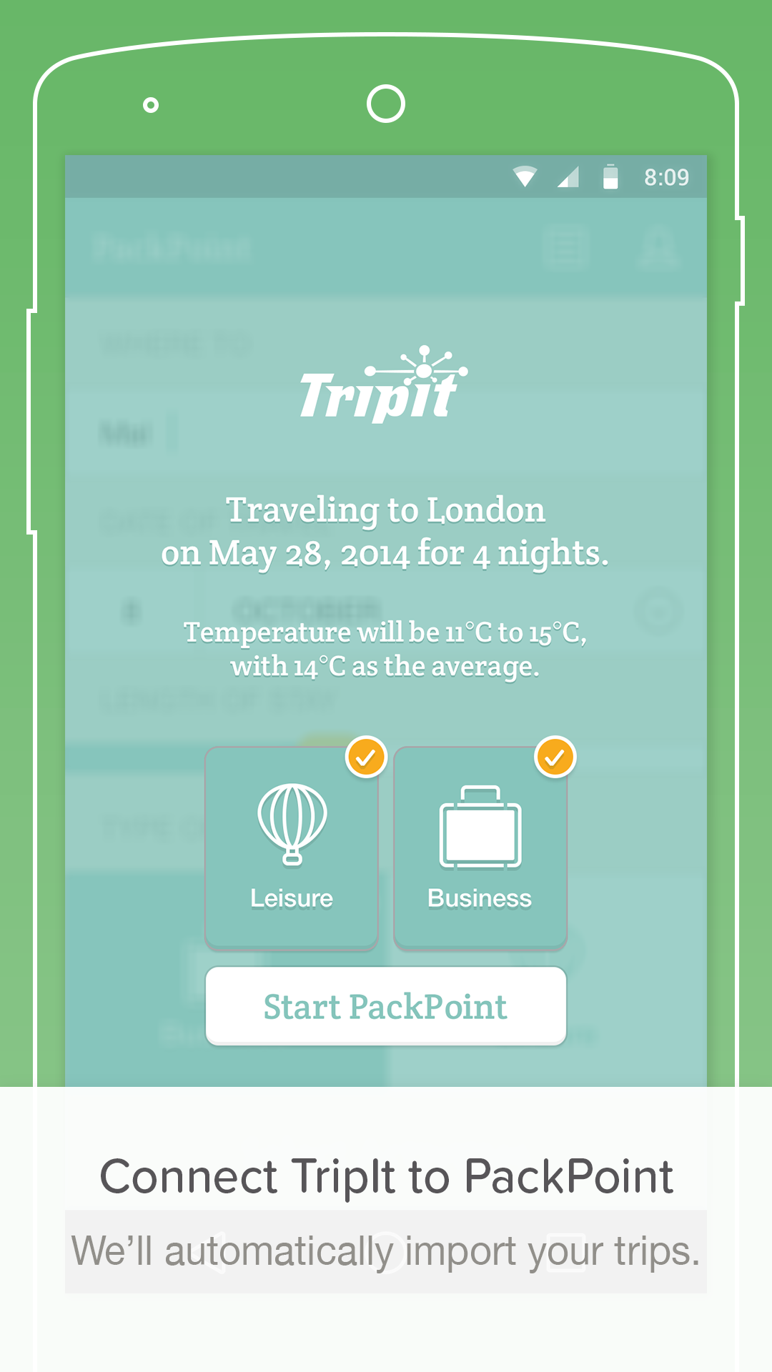 اسکرین شات برنامه PackPoint travel packing list 4