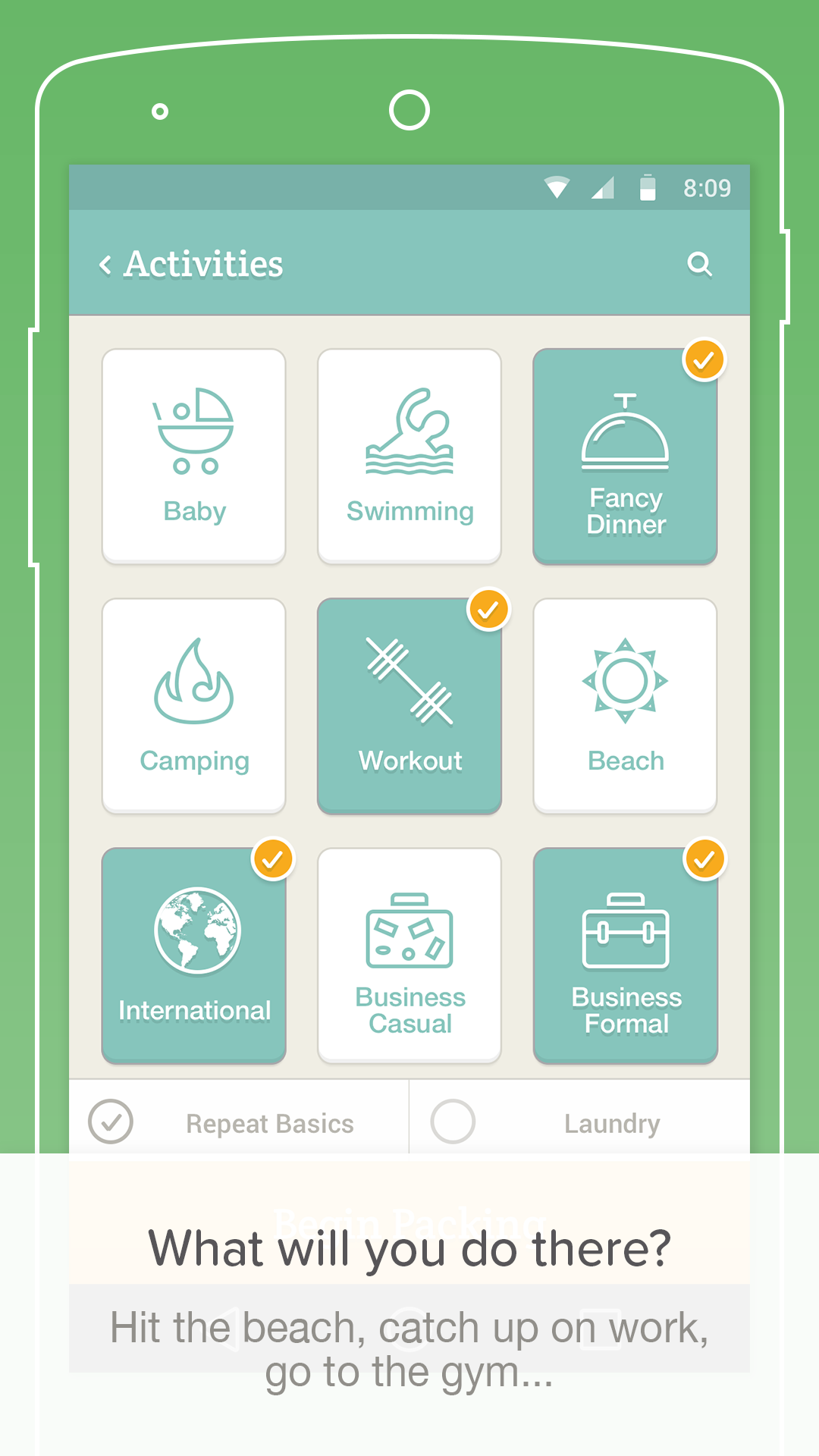 اسکرین شات برنامه PackPoint travel packing list 2