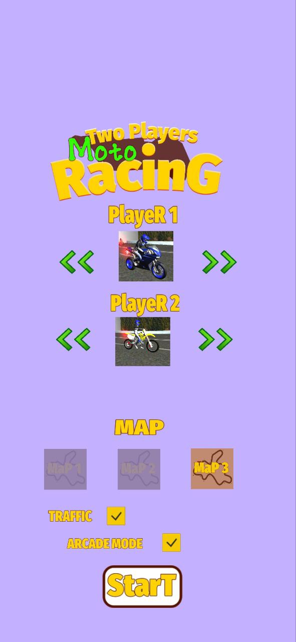اسکرین شات 2 بازی Two Player Motorcycle Racing