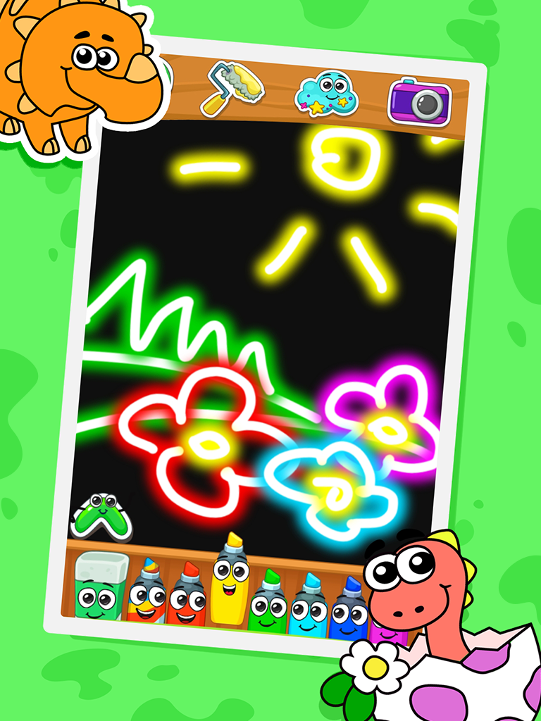 اسکرین شات 3 بازی Coloring dinosaurs