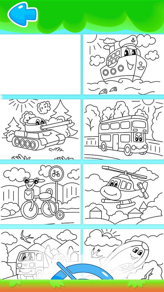 اسکرین شات 4 بازی Transport coloring pages