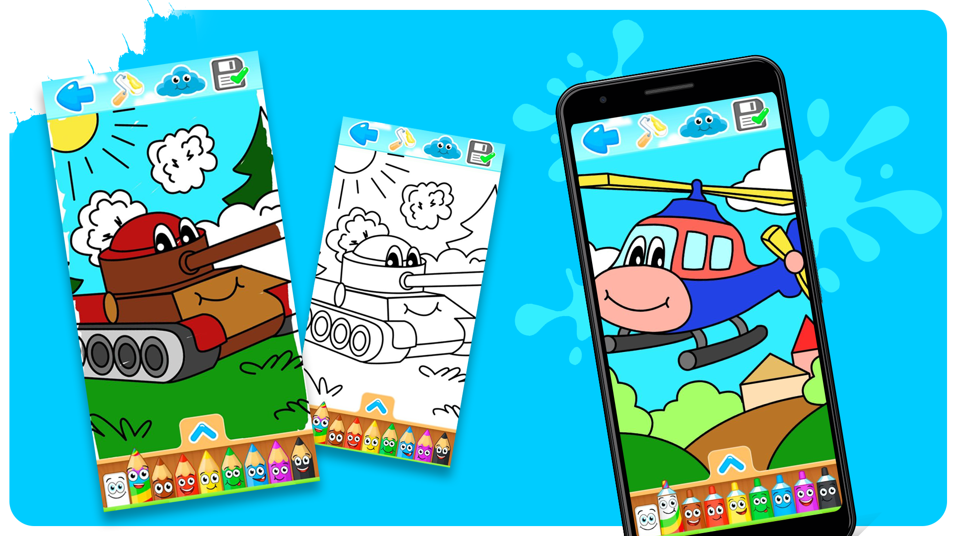 اسکرین شات 2 بازی Transport coloring pages