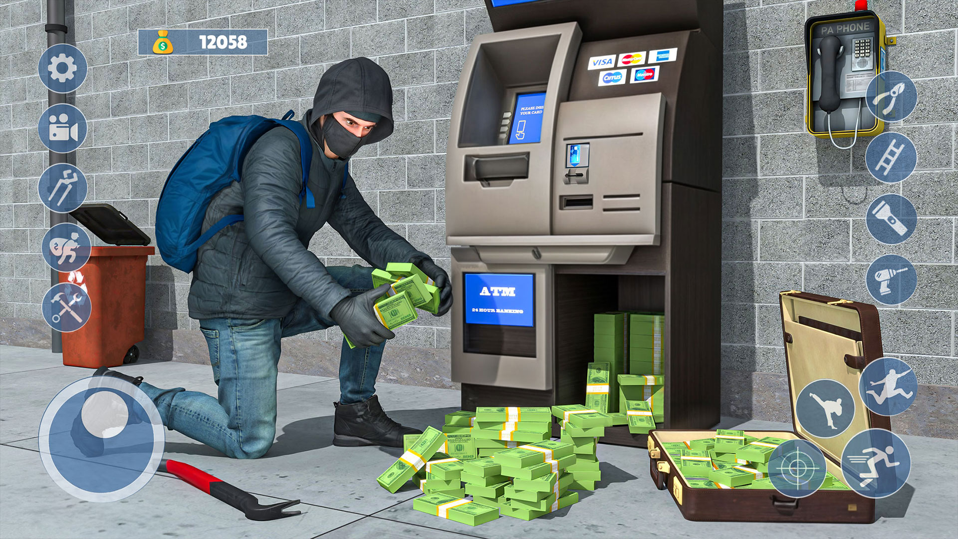 اسکرین شات 5 برنامه Crime-City Robbery Thief Sim