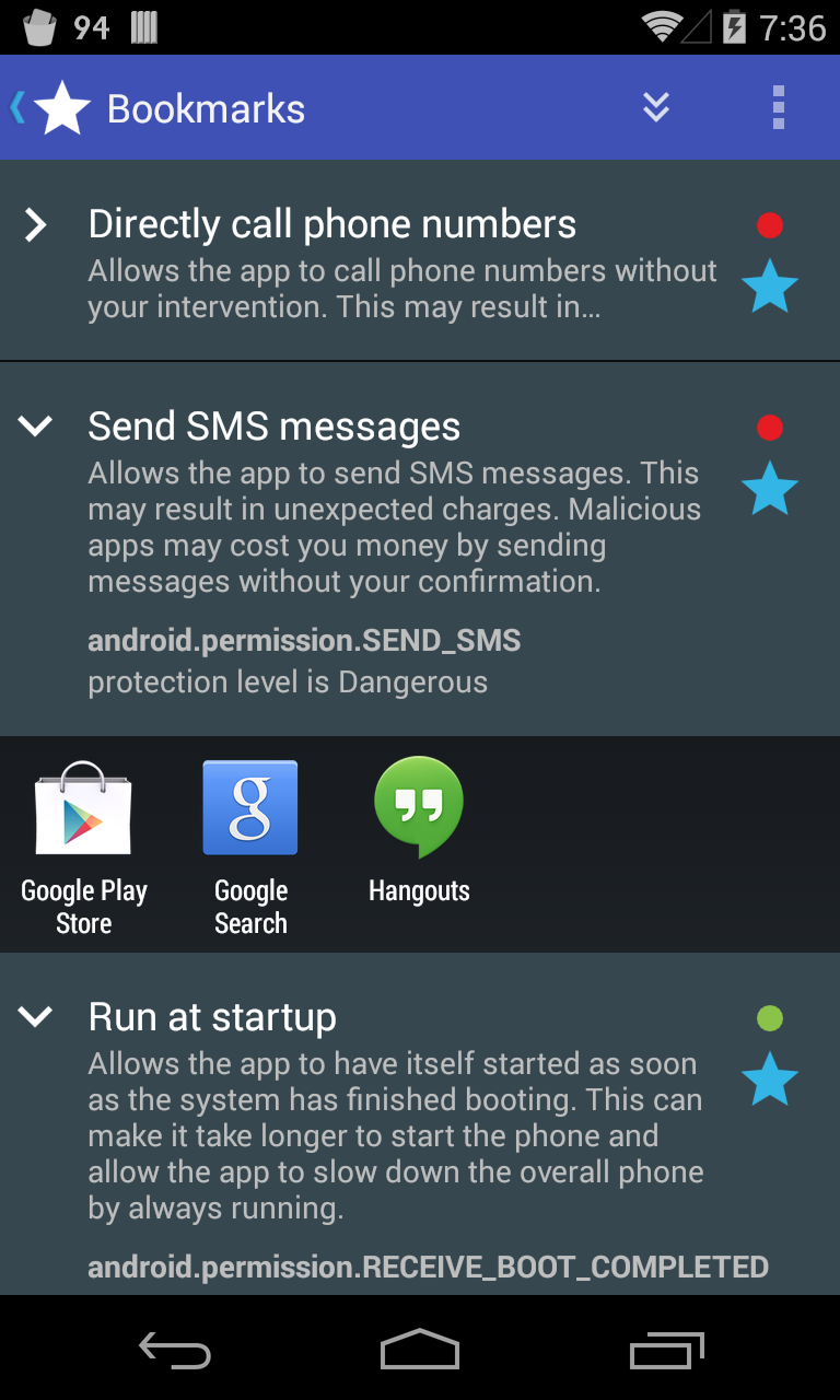 اسکرین شات 3 برنامه aSpotCat - Permission Checker