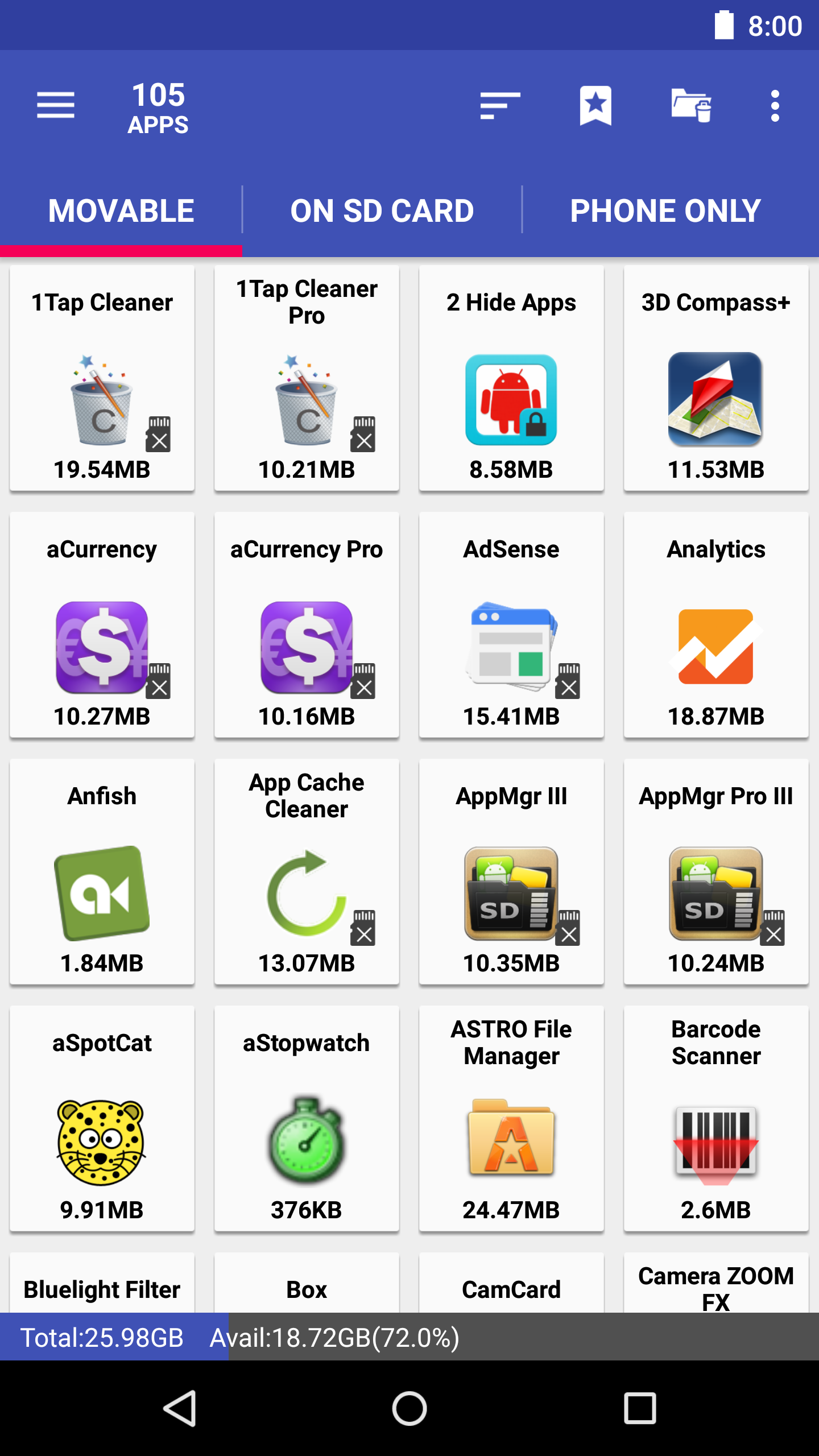 اسکرین شات 1 برنامه AppMgr III (App 2 SD)