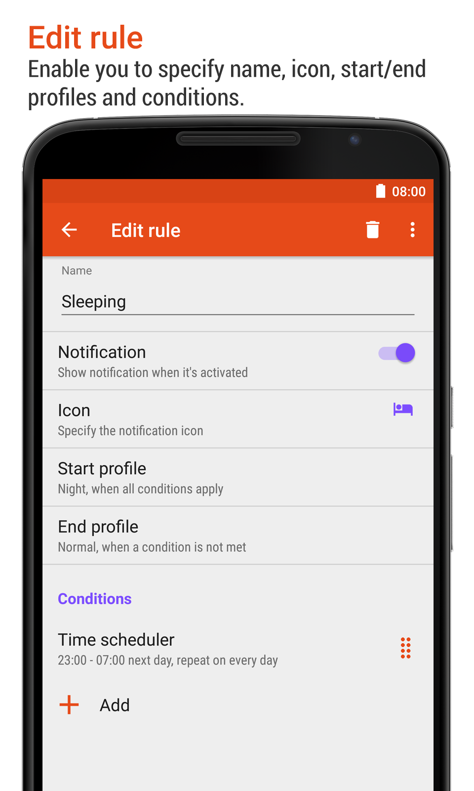 اسکرین شات 5 برنامه aProfiles - Auto tasks
