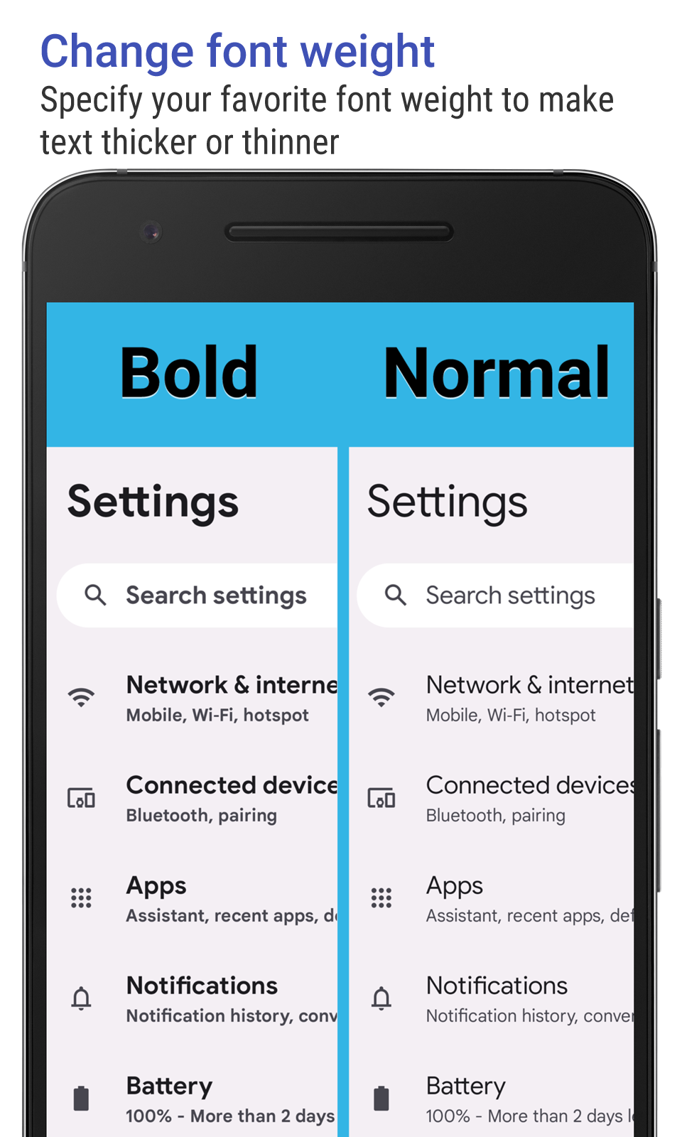 اسکرین شات 2 برنامه Big Font (change font size)