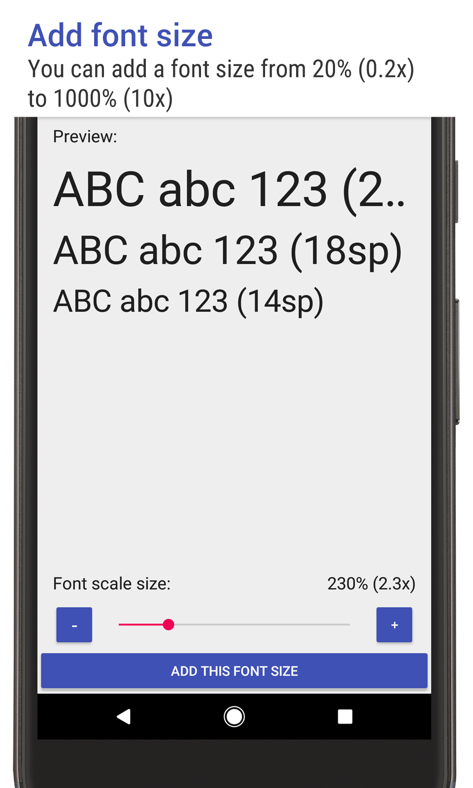 اسکرین شات 6 برنامه Big Font (change font size)
